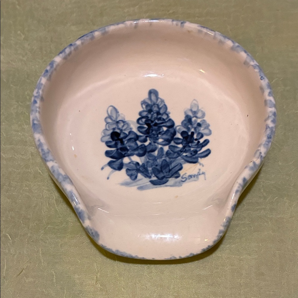 Blue and White Ceramic Spoon Dish